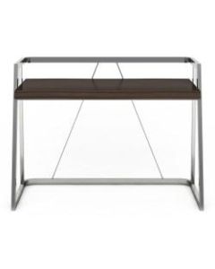 Elle Decor Alliel Live Edge Desk, Brown/Silver