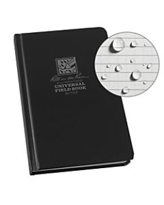 Rite in the Rain Bound Book, 4 3/4in x 7 1/2in, 160 Pages (80 Sheets), Black