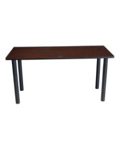 Boss Office Products 48inW Training Table With Post Legs, Mahogany/Black