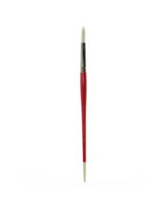 Winsor & Newton University Series Long-Handle Paint Brush 235, Size 12, Round Bristle, Hg Hair, Red