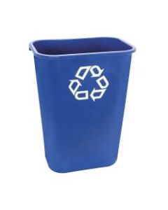 Rubbermaid Commercial Slim Jim Rectangular Plastic Recycling Container, 10.3 Gallons, Blue
