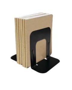 Brenton Studio Nonskid Steel Bookends, 7in, Black, Set Of 2