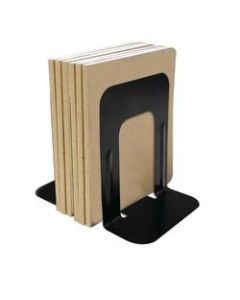 Brenton Studio Nonskid Steel Bookends, 9in, Black, Set Of 2