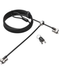 Kensington MicroSaver Cable Lock - Black, Silver - Carbon Steel - 8 ft - For Notebook, Tablet