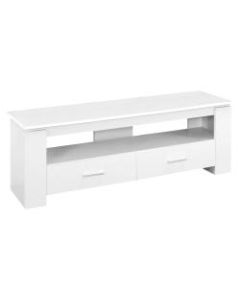 Monarch Specialties Liam TV Stand, 16-1/4inH x 47-1/4inW x 15-1/2inD, White