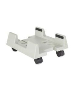 Mount-It MI-7151 Adjustable Width CPU Stand Cart With Wheels, 4inH x 8inW x 12inD, White