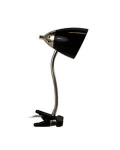 LimeLights Flossy Flexible Gooseneck Clip Desk Lamp, Adjustable, 14-7/8inH, Black
