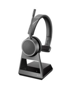 Plantronics Voyager 4210 Office, 2-Way Base, USB-A - Mono - Wireless - Bluetooth - 300 ft - 32 Ohm - 20 Hz - 20 kHz - Over-the-head - Monaural - Supra-aural - MEMS Technology, Uni-directional, Noise Cancelling Microphone