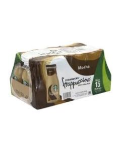 Starbucks Coffee Drinks, Mocha Frappuccino, 9.5 Oz, Case Of 15 Bottles