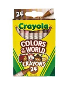 Crayola Colors Of The World Crayons, Assorted Colors, Pack Of 24 Crayons