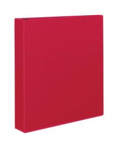 Avery Durable 3-Ring Binder With EZ-Turn Rings, 1 1/2in D-Rings, 45% Recycled, Red
