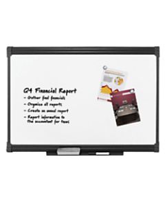 FORAY Porcelain Magnetic Dry-Erase Whiteboard, 48in x 72in, Graphite Finish Frame