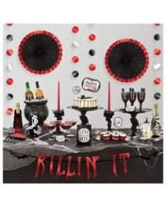 Amscan Halloween Dark Manor Bar Decorating Kit, Red/Black/White