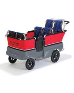 Winther Turtle Kiddy Bus And Stroller, 6 Seats, 40inH x 70inW x 30inD, Red/Gray