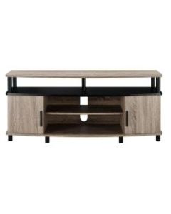 Ameriwood Home Carson TV Stand For Flat-Screen TVs Up To 50in, Black/Sonoma Oak