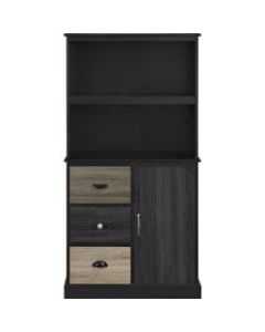 Ameriwood Home Blackburn 2-Shelf Storage Bookcase, Multicolor