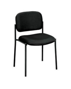 HON Scatter Stacking Guest Chair, Armless, Fabric, Black