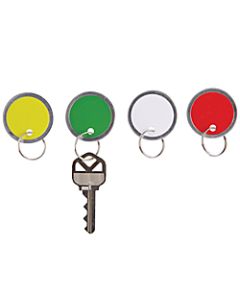 Office Depot Brand Round Key Tags, 1.25in Diameter, Assorted Colors, Pack Of 50