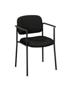 HON Scatter Stacking Guest Chair, Fixed Arms, Fabric, Black