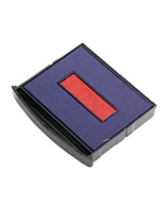 Cosco 2000PLUS Green Line Heavy-Duty 4-In-1 Dater Replacement Stamp Pad, Blue/Red