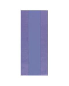 Amscan Small Plastic Treat Bags, 9-1/2inH x 4inW x 2-1/4inD, Purple, Pack Of 125 Bags
