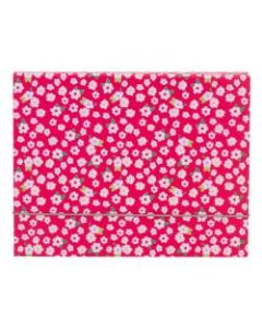 Office Depot Brand Fashion File Box, 1 Pocket, 8 1/2in x 11in, Letter, Magenta/White Floral, Pack of 1