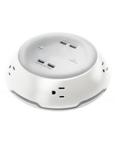 Hoffman FlexCharge9 Power Outlet, White/Gray, FCH9-POD-WHT