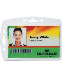 Durable 8005/8012/8268 Replacemt ID Card Holders, Clear, Box Of 10