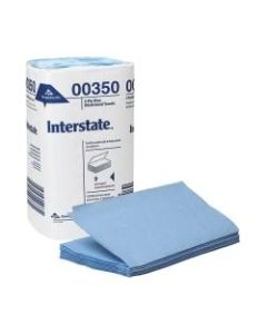 Interstate Interstate 2-Ply Blue Windshield Towels - 2 Ply - 9.50in x 10.25in - Blue - Paper - Absorbent, Moisture Resistant, Singlefold - 250 Per Pack - 2250 / Carton