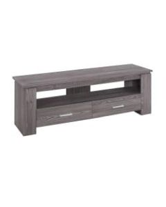 Monarch Specialties Liam TV Stand, 16-1/4inH x 47-1/4inW x 15-1/2inD, Gray