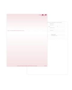 Laser 2-Sided Healthcare Medical Billing Statements, Preprinted MC/Visa Credit Card Accepted, 1-Part, 8-1/2in x 11in, Burgundy, Pack Of 2,500 Sheets