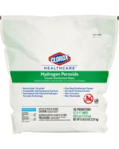 Clorox Healthcare Hydrogen Peroxide Cleaner Disinfectant Wipes - Wipe - 185 / Pack - 100 / Bundle - White