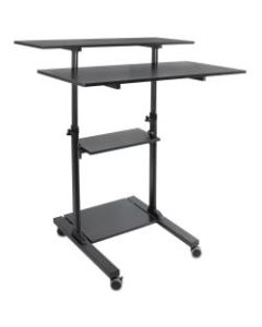 Mount-It! MI-7970 Height-Adjustable Mobile Standing Desk, Black