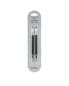 TUL Gel Pen Refills, Medium Point, .7mm, Black Ink Pack Of 2