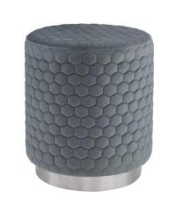 Linon Chisholm Round Stool, Gray