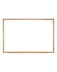Ghent Magnetic Dry-Erase Whiteboard, 48 1/2in x 48 1/2in, Natural Wood Frame With Oak Finish
