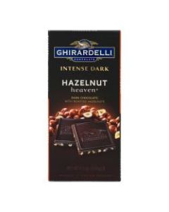Ghirardelli Intense Dark, Hazelnut Heaven Bars, 3.5 Oz, Pack Of 12 Bags