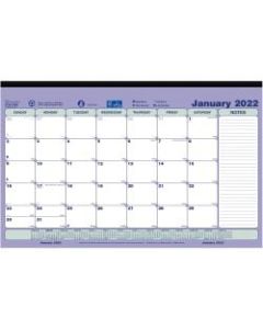 Brownline Monthly Desk Pad Calendar, 17-3/4in x 10-7/8in, January To December 2022, C181700A