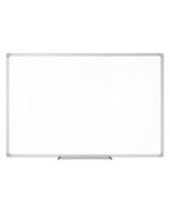 Realspace Porcelain Magnetic Dry-Erase Whiteboard, 24in x 36in, Aluminum Frame With Silver Finish