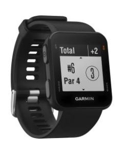 Garmin Approach S10 Golf Watch - Odometer - Calendar, Scorecard, Timer, Clock Display - Distance Traveled - 64 MB - GPS - 2352 Hour - Black - Silicone Band - Golf - Water Resistant
