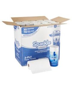 Sparkle Professional Series by GP PRO 2-Ply Kitchen Paper Towels, 70 Sheets Per Roll, Pack Of 30 Rolls