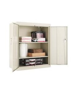 Alera Steel Storage Cabinet, 3 Adjustable Shelves, 42inH, Putty
