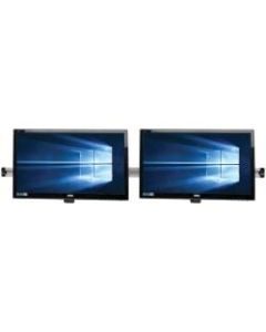 Tripp Lite Dual Flat-Panel Rail Wall Mount for TVs Monitors 10-24in Display - Mounting kit (8 spacers, VESA mount bracket, wall rail, 5 anchor bolts, 5 concrete anchors) - for 2 LCD displays - steel - silver - screen size: 10in-24in - wall-mountable