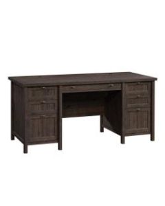 Sauder Costa Executive Desk, Coffee Oak