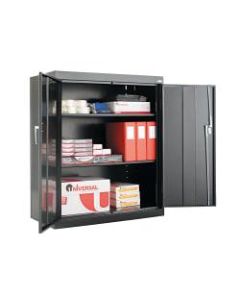 Alera Steel Storage Cabinet, 3 Adjustable Shelves, 42inH, Black