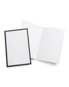 Gartner Studios Wedding Programs, Half Fold, 8 1/2in x 11in, White With Black Border, Pack Of 50