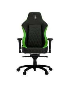 HHGears XL 800 PC Gaming Racing Chair With Headrest, Green/Black