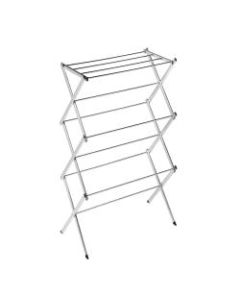Honey-Can-Do Slim Chrome Commercial Drying Rack, 41 1/2inH x 15inW x 22 1/2inD, Silver