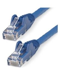 StarTech.com 1ft (30cm) CAT6 Ethernet Cable, LSZH (Low Smoke Zero Halogen) 10 GbE Snagless 100W PoE UTP RJ45 Blue Network Patch Cord, ETL - 1ft/30cm Blue LSZH CAT6 Ethernet Cable - 10GbE Multi Gigabit 1/2.5/5Gbps/10Gbps to 55m