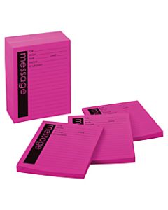 Post-it Notes Printed Phone/Message Notepads, 4in x 5in, Pink, 25 Sheets Per Pad, Pack Of 12 Pads